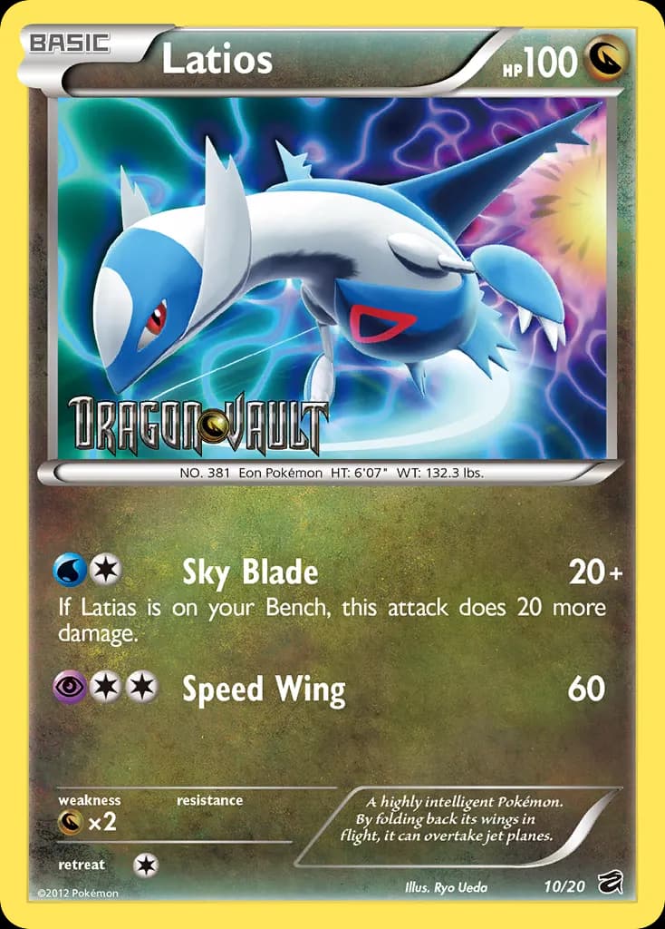 Latios — Dragon Vault 10 Pokémon card
