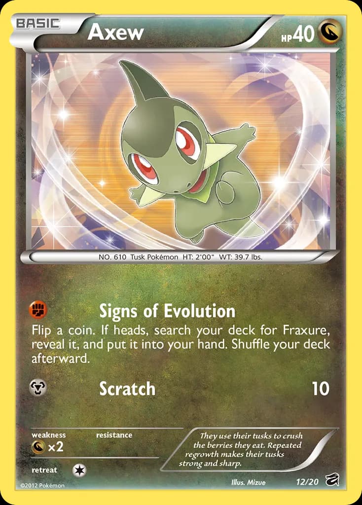 Axew — Dragon Vault 12 Pokémon card