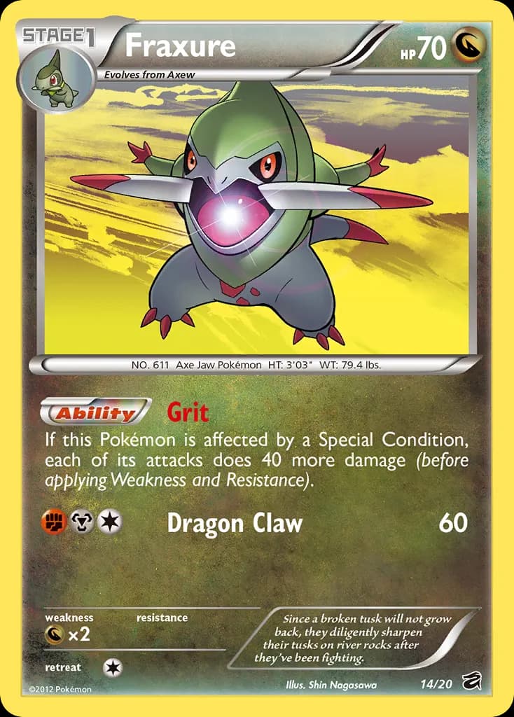Fraxure — Dragon Vault 14 Pokémon card