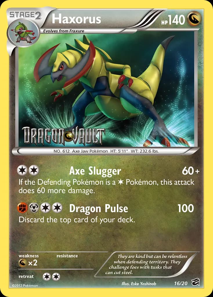 Haxorus — Dragon Vault 16 Pokémon card