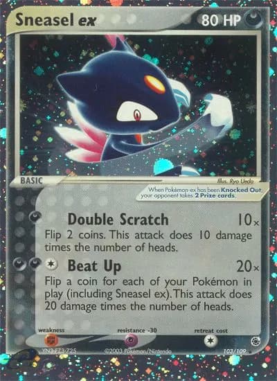 Sneasel ex — Ruby & Sapphire 103 Pokémon card
