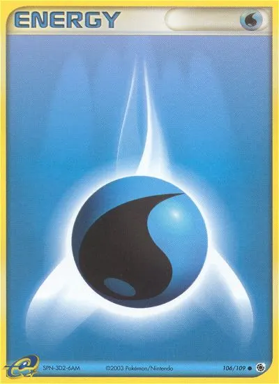 Wasserenergie — EX Rubin & Saphir 106 German Pokémon card