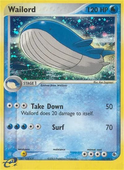Wailord — EX Rubin & Saphir 14 German Pokémon card