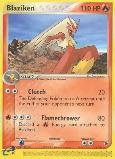 Blaziken — Ruby & Sapphire 15 Pokémon card
