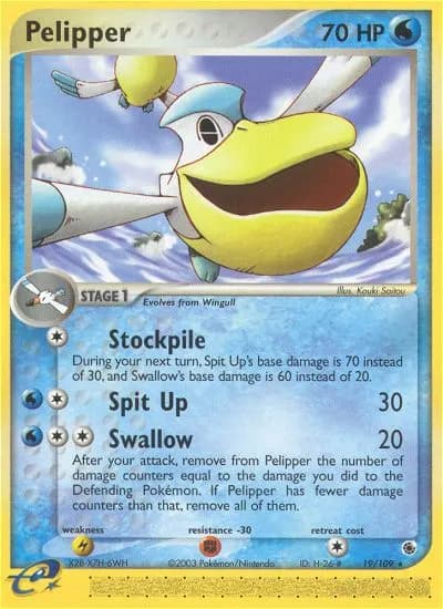 Pelipper — EX Rubin & Saphir 19 German Pokémon card
