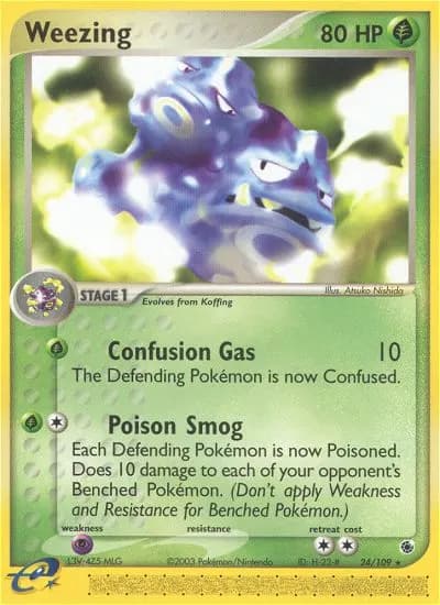 Weezing — Ruby & Sapphire 24 Pokémon card