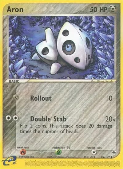 Aron — Ruby & Sapphire 25 Pokémon card