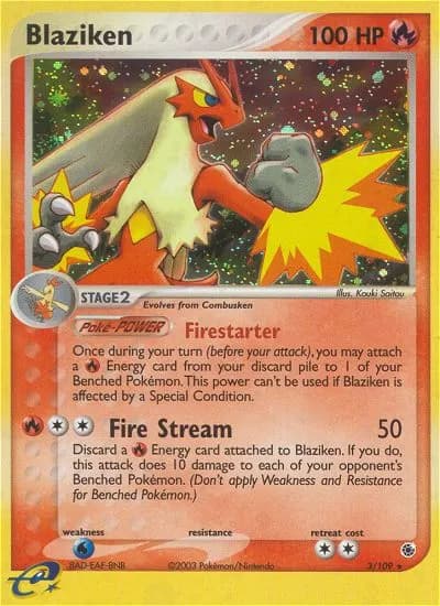 Blaziken — Ruby & Sapphire 3 Pokémon card