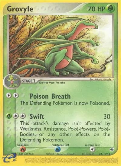 Grovyle — Ruby & Sapphire 31 Pokémon card