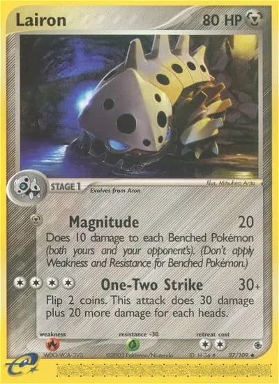 Lairon — Ruby & Sapphire 37 Pokémon card