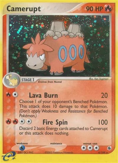 Camerupt — Ruby & Sapphire 4 Pokémon card