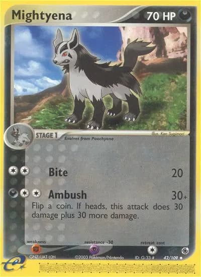 Mightyena — Ruby & Sapphire 42 Pokémon card