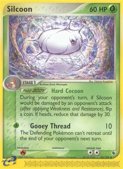 Silcoon — Ruby & Sapphire 43 Pokémon card