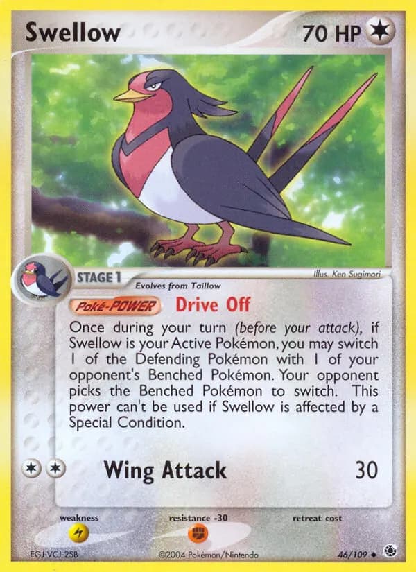 Swellow — Ruby & Sapphire 46 Pokémon card