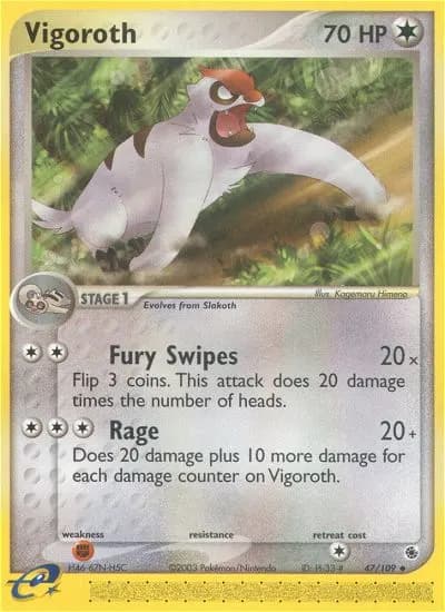 Vigoroth — Ruby & Sapphire 47 Pokémon card