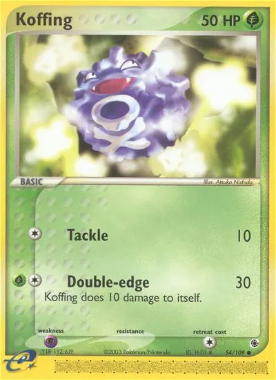 Koffing — Ruby & Sapphire 54 Pokémon card
