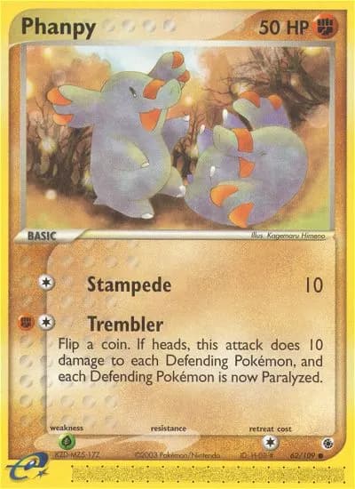 Phanpy — Ruby & Sapphire 62 Pokémon card