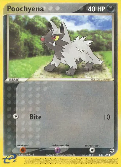 Poochyena — Ruby & Sapphire 63 Pokémon card