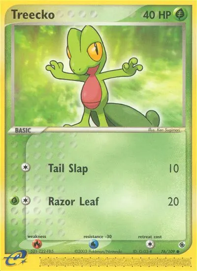 Treecko — Ruby & Sapphire 76 Pokémon card