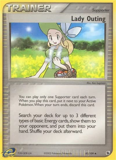 Lady Outing — EX Rubin & Saphir 83 German Pokémon card
