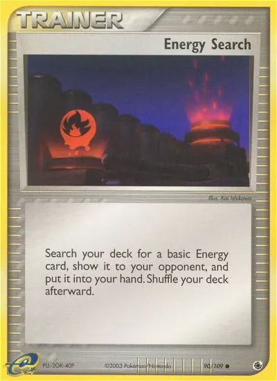 Energy Search — Ruby & Sapphire 90 Pokémon card