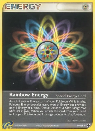 Regenbogen Energie — EX Rubin & Saphir 95 German Pokémon card