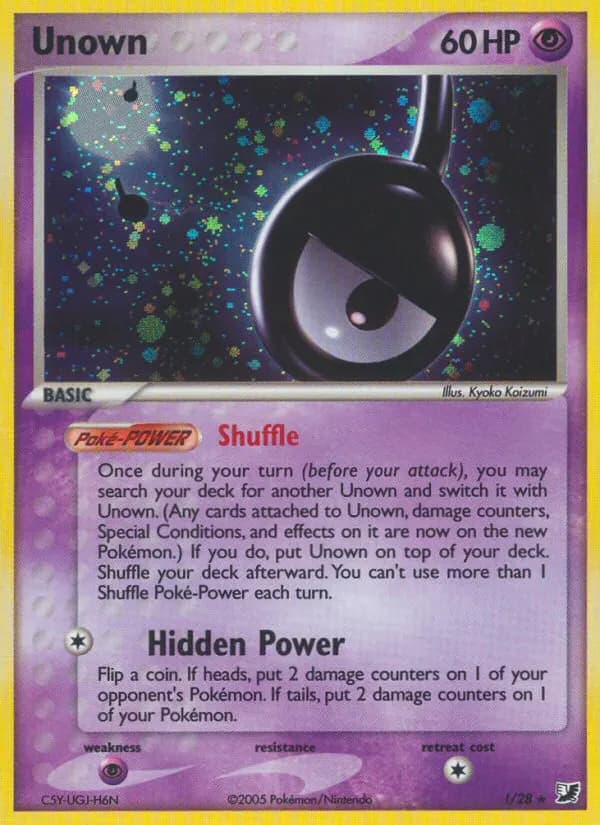 Unown — Unseen Forces ! Pokémon card