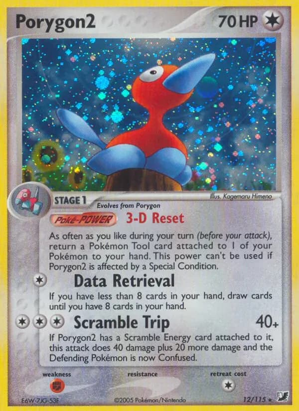 Porygon2 — Unseen Forces 12 Pokémon card