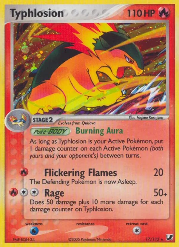 Typhlosion — Unseen Forces 17 Pokémon card