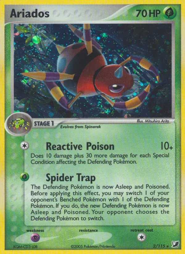 Ariados — EX Verborgene Mächte 2 German Pokémon card