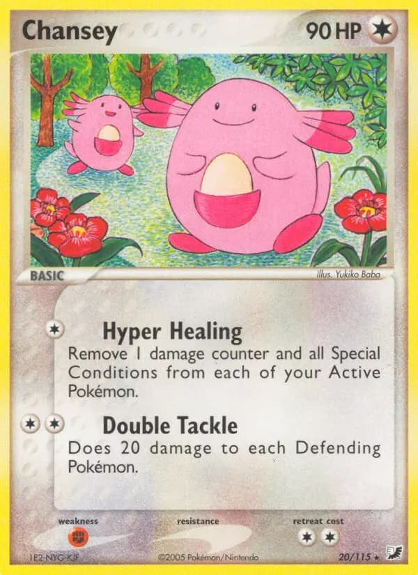 Chansey — Unseen Forces 20 Pokémon card