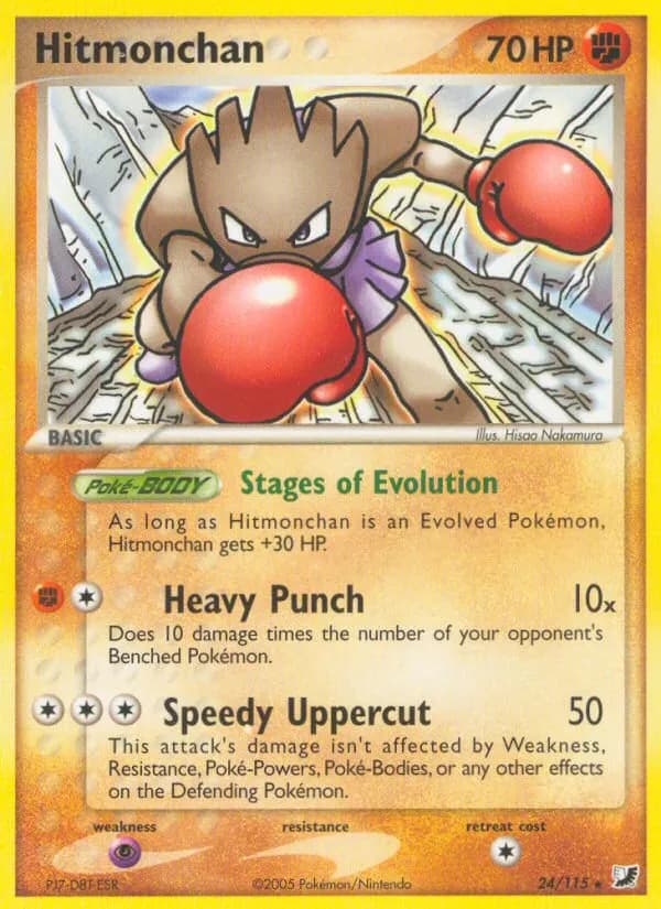 Hitmonchan — Unseen Forces 24 Pokémon card