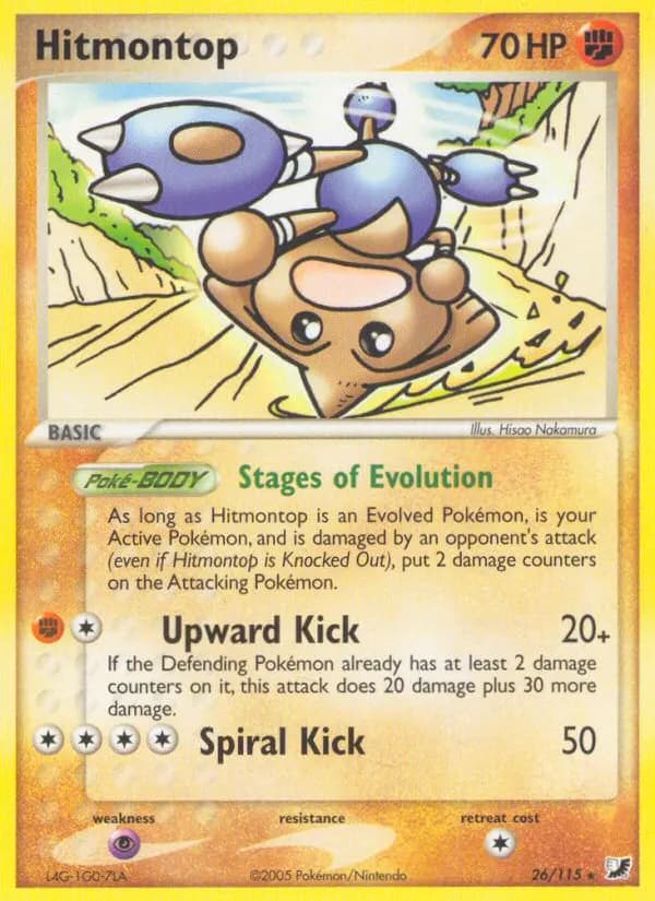 Hitmontop — Unseen Forces 26 Pokémon card