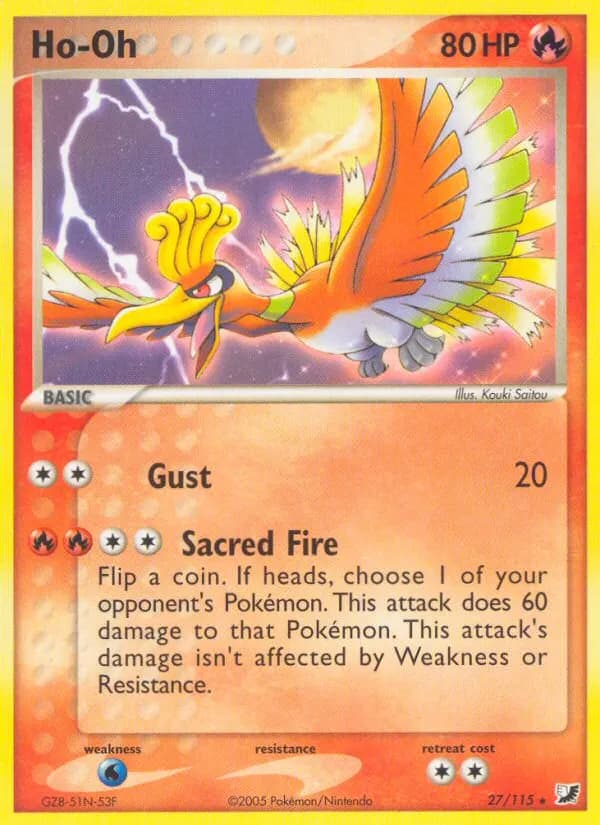Ho-Oh — Unseen Forces 27 Pokémon card