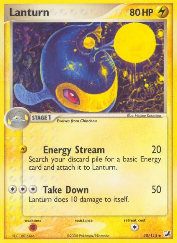 Lanturn — Unseen Forces 40 Pokémon card