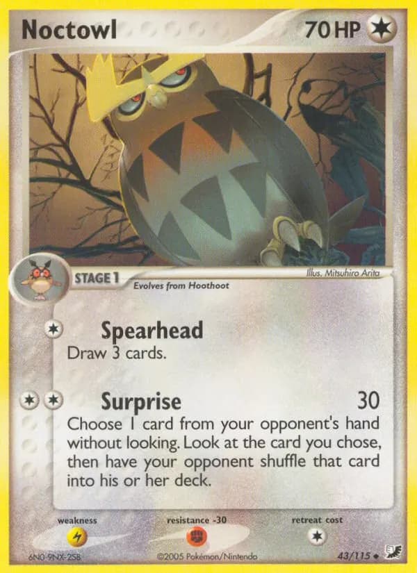 Noctowl — Unseen Forces 43 Pokémon card