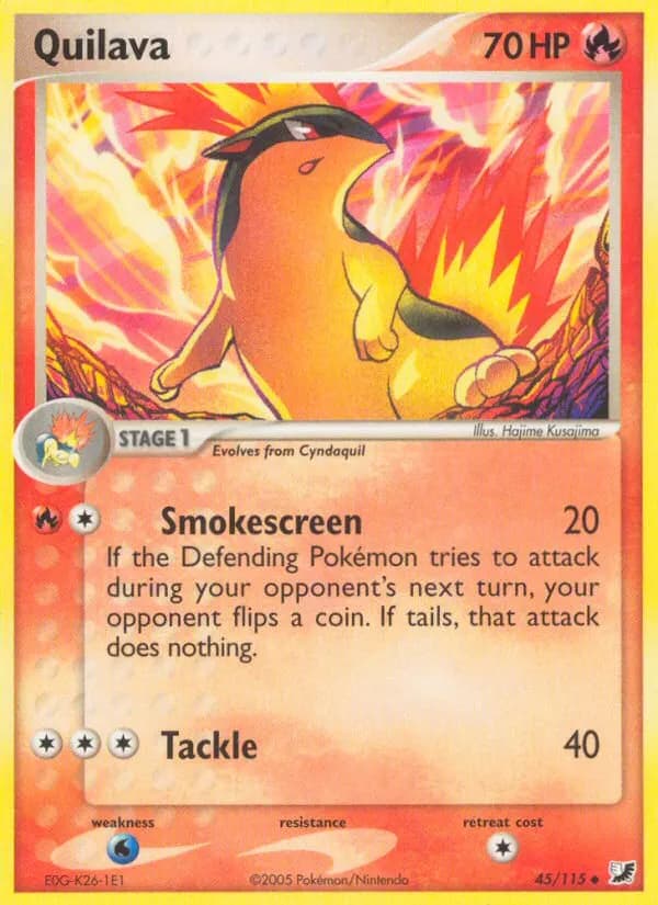 Quilava — Unseen Forces 45 Pokémon card