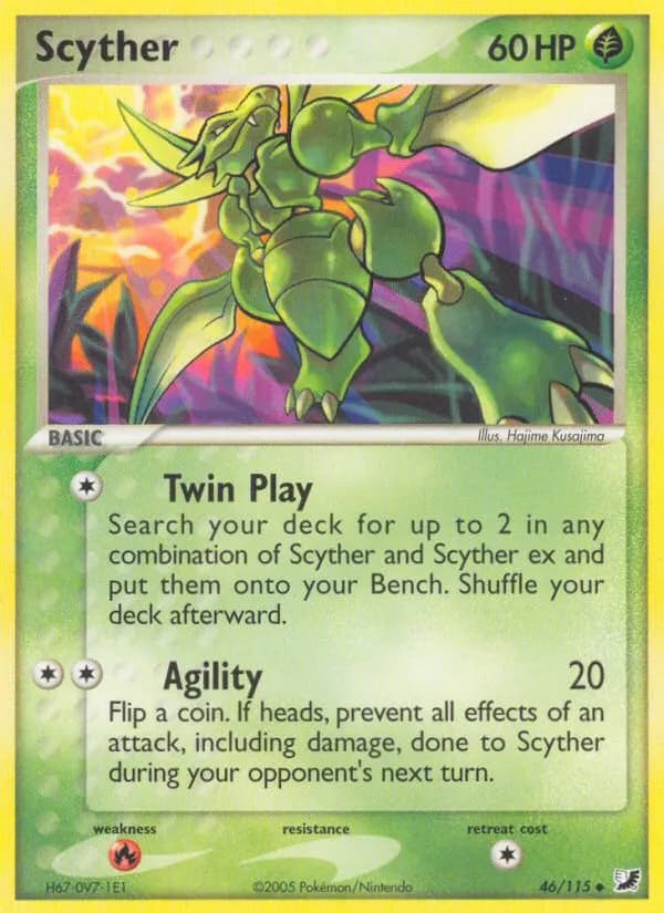 Scyther — Unseen Forces 46 Pokémon card