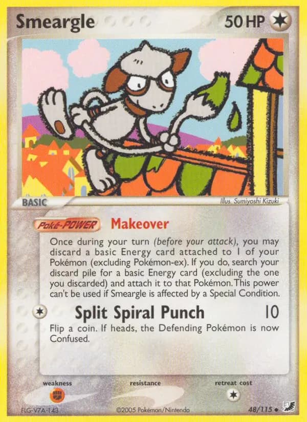 Smeargle — Unseen Forces 48 Pokémon card