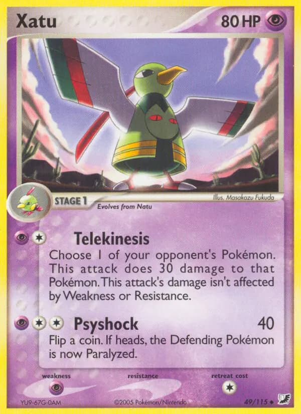Xatu — Unseen Forces 49 Pokémon card