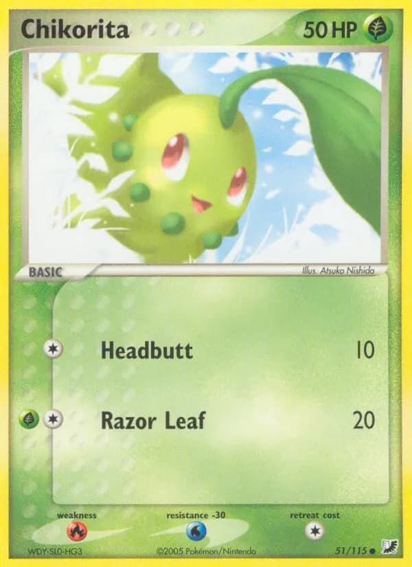 Endivie — EX Verborgene Mächte 51 German Pokémon card