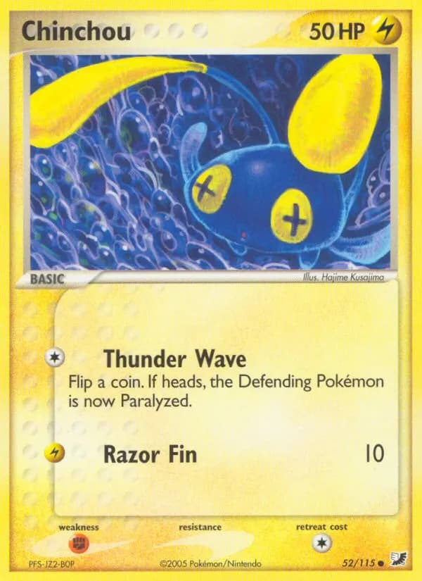 Chinchou — Unseen Forces 52 Pokémon card