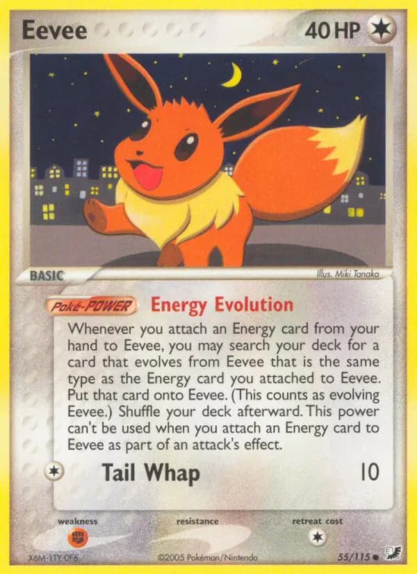 Eevee — Unseen Forces 55 Pokémon card