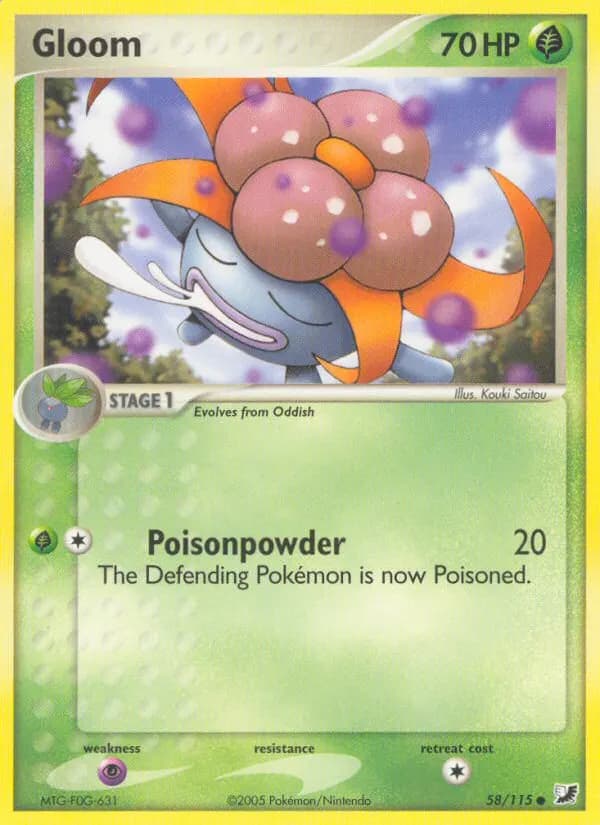 Gloom — Unseen Forces 58 Pokémon card