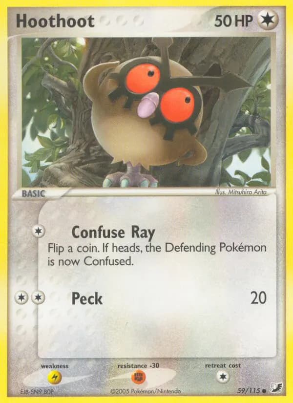Hoothoot — Unseen Forces 59 Pokémon card