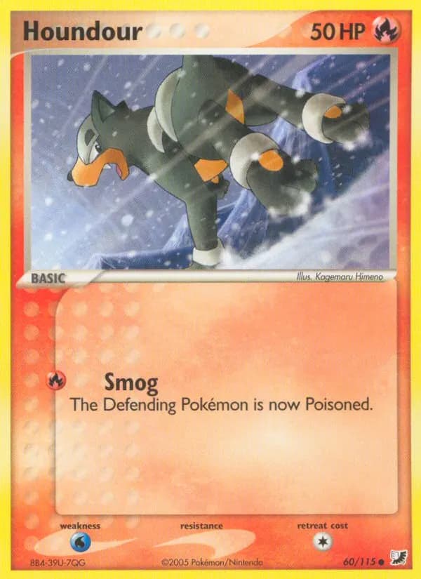 Hunduster — EX Verborgene Mächte 60 German Pokémon card