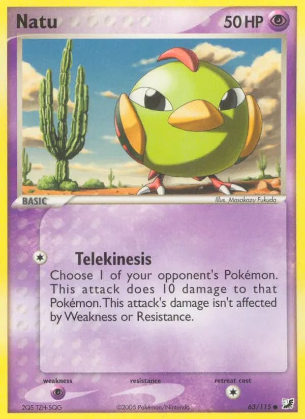 Natu — EX Verborgene Mächte 63 German Pokémon card