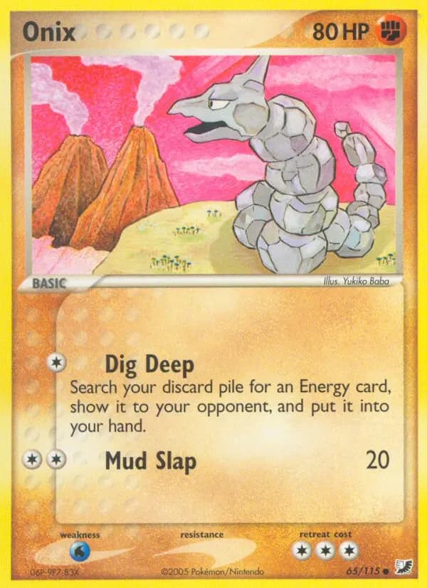 Onix — Unseen Forces 65 Pokémon card
