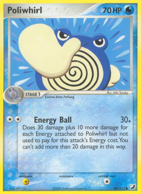 Poliwhirl — Unseen Forces 68 Pokémon card