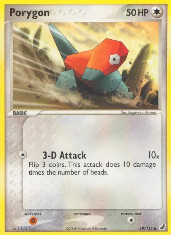 Porygon — Unseen Forces 69 Pokémon card